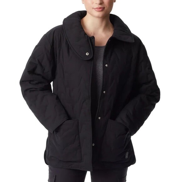 Bass Outdoor Jackets & Blazers - Bass Outdoor Women's Quilted Long-Sleeve Jacket, Black Beau, XS